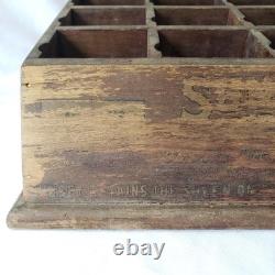 Sunset Soap Dyes Antique Store Counter Display Case Wood Advertising Cabinet VTG