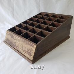 Sunset Soap Dyes Antique Store Counter Display Case Wood Advertising Cabinet VTG