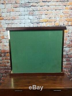 Superb Vintage Miniature Wood & Glass Curio Display Cabinet Shelf Case