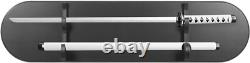 Sword Display Case Black Saber Scabbard Katana Blade Wood Plaque Wall Art Holder