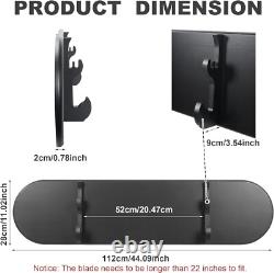 Sword Display Case Black Saber Scabbard Katana Blade Wood Plaque Wall Art Holder
