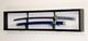 Sword Display Case Black & White Saber Usmc Nco Navy Katana Blade Wood Cabinet