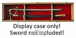 Sword Display Case Cabinet Stand Holder Wall Rack Box Trophy Hanging Lockable