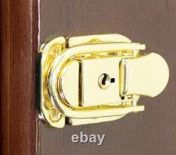 Sword Display Case LED Light Saber Scabbard Katana Blade Black Wood Cabinet Rack