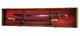 Sword Display Case Saber Scabbard Samurai Blade Walnut Wood Cabinet Us Wall Rack