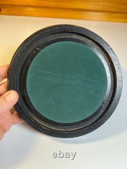 TALL Antique Glass Cloche Bell Jar Dome Wooden Wood Base Display Case 13.5 T