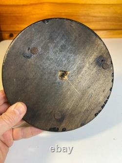 TALL Antique Glass Cloche Bell Jar Dome Wooden Wood Base Display Case 13.5 T