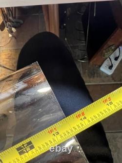 TALL Antique Glass Cloche Bell Jar Dome Wooden Wood Base Display Case 13.5 T