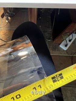 TALL Antique Glass Cloche Bell Jar Dome Wooden Wood Base Display Case 13.5 T