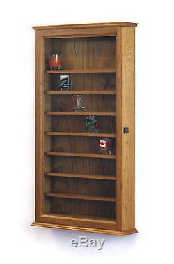 Tall Cherry Shot Glass Display Case Cabinet Rack Made in the USA