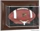 Texas Longhorns Brown Framed Wall-mountable Football Display Case