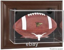 Texas Longhorns Brown Framed Wall-Mountable Football Display Case