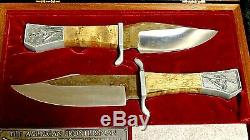 The American Frontiersman Commemorative Knife collection with display case 1972 S