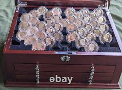 The JFK Golden Anniversary Collection 130 Half Dollars in Wood Display Case