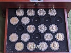 The JFK Golden Anniversary Collection 130 Half Dollars in Wood Display Case