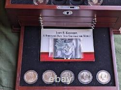 The JFK Golden Anniversary Collection 130 Half Dollars in Wood Display Case