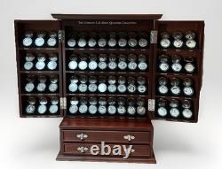 The Ultimate U. S. State Quarter Collection 112pc Set With Wood Display Case
