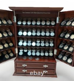 The Ultimate U. S. State Quarter Collection 112pc Set With Wood Display Case