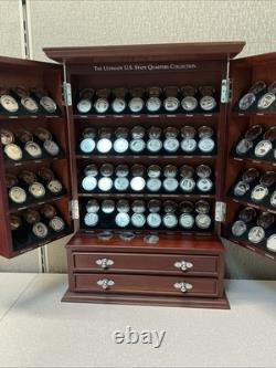 The Ultimate U. S. State Quarter Collection 112pc Set With Wood Display Case