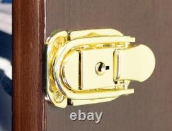 Thimble Display Case 59+ Miniature Cherry Wood Minifigures Wall Figure Cabinet