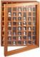 Thimble Display Case 59+ Miniature Oak Wood Minifigures Wall Glass Rack Cabinet