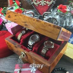 Thuya wooden Watch Box, Watch Case, Handmade Jewelry Storage Watch Box