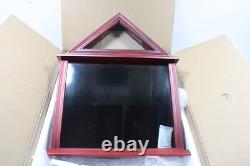Tieeqe Solid Wood Flag Display Case Military Shadow Box Fit a Folded 3'x5' Flag