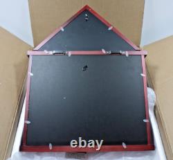 Tieeqe Solid Wood Flag Display Case Military Shadow Box Fit a Folded 3'x5' Flag