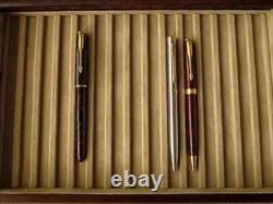 Toyooka Craft Wooden 15 Fountain Pen Tray Lid Display Case Stackable Japan