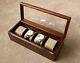Toyooka Craft Wooden Alder Watch Case Box Display 4 Collection Slot Storage New