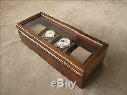 Toyooka Craft Wooden Alder Watch Case Box Display 4 collection Slot Storage NEW