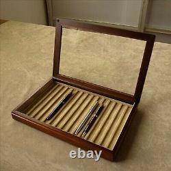 Toyooka Craft Wooden Pen Tray Display Case Made in Japan NEW