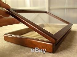 Toyooka Craft Wooden Pen Tray Display Case Made in Japan NEW