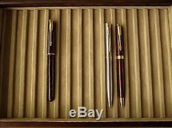 Toyooka Craft Wooden Pen Tray Display Case Made in Japan NEW