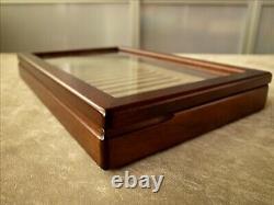 Toyooka Craft Wooden Pen Tray Display Case Made in Japan NEW