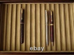 Toyooka Craft Wooden Pen Tray Display Case Made in Japan New