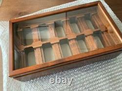 Toyooka Craft Wooden Watch Case Box Display 10 collection Slot Storage