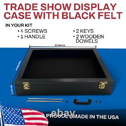 Trade Show Display case SMALL 18 X 22 / BLACK FELT / Made in the USA