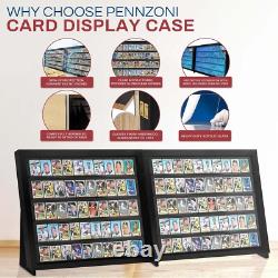 Trading Card Display Case 100 Ungraded USA Tabletop Sport Wood Show Stand Frame