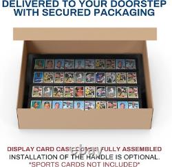 Trading Card Display Case USA 50 Ungraded Sport Top Loader Wood Baseball Frame