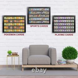 Trading Card Display Case USA 50 Ungraded Sport Top Loader Wood Baseball Frame