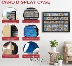 Trading Card Display Case USA 50 Ungraded Sport Top Loader Wood Baseball Frame