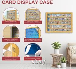 Trading Card Display Case USA 50 Ungraded Sport Top Loader Wood Pokemon Cabinet Trading Card Display Case USA 50 Ungraded Sport Top Loader Wood Pokemon Cabinet