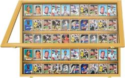 Trading Card Display Case USA 50 Ungraded Sport Top Loader Wood Pokemon Cabinet