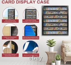 Trading Card Display Case USA 70 Ungraded Sport Top Loader Wood Baseball Frame