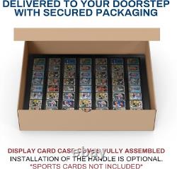 Trading Card Display Case USA 70 Ungraded Sport Top Loader Wood Baseball Frame
