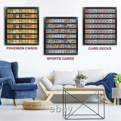 Trading Card Display Case USA 70 Ungraded Sport Top Loader Wood Baseball Frame