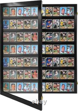 Trading Card Display Case USA 70 Ungraded Sport Top Loader Wood Baseball Frame