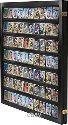 Trading Card Display Case USA 70 Ungraded Sport Top Loader Wood Baseball Frame
