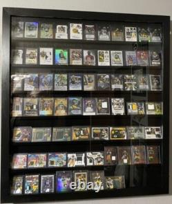 Trading Card Display Case USA 77 Pcs Pokemon Sport Top Loader Cherry Wood Frame